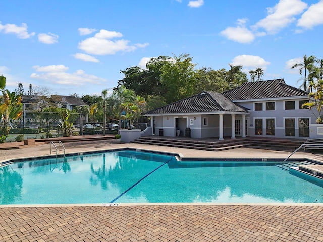 view of pool with a patio