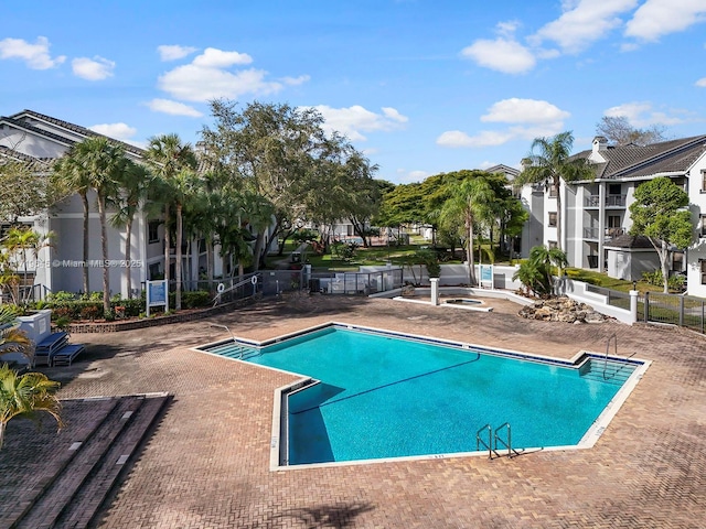 view of pool with a patio