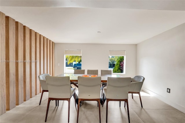 dining space featuring plenty of natural light