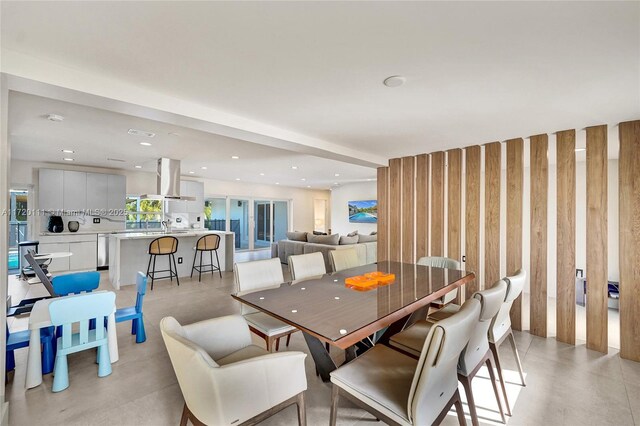 view of dining area