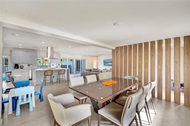 view of dining area