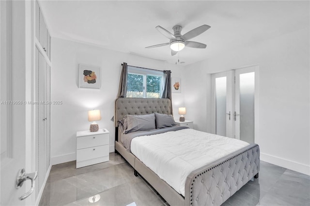 bedroom with ceiling fan