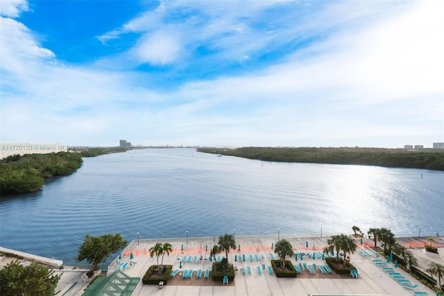 view of water feature