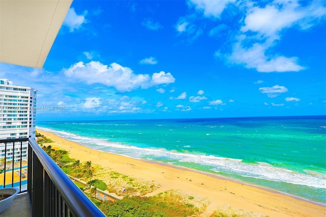 water view featuring a view of the beach