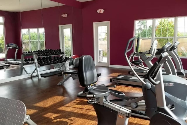 view of workout area