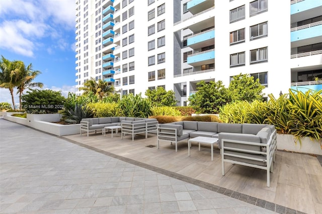 surrounding community with outdoor lounge area