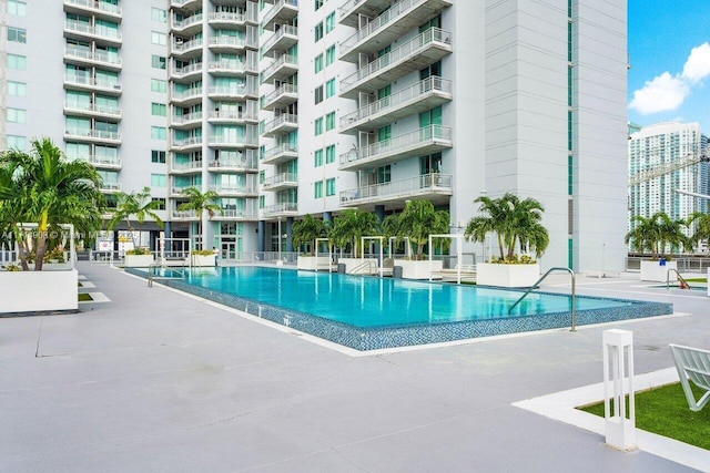 view of pool with a patio