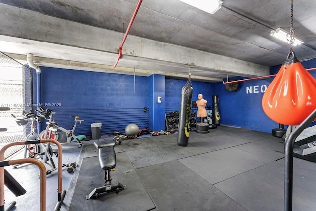view of workout area