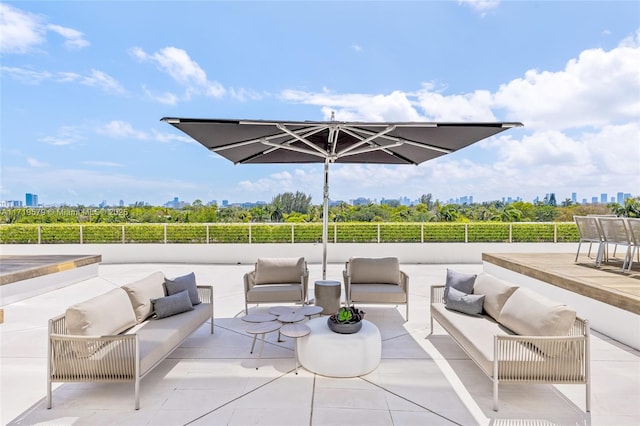 view of patio featuring outdoor lounge area