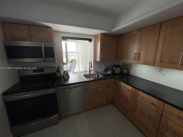 kitchen featuring sink and appliances with stainless steel finishes