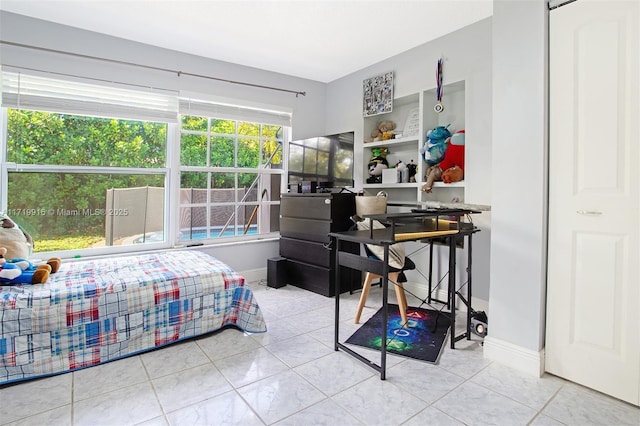 view of tiled bedroom