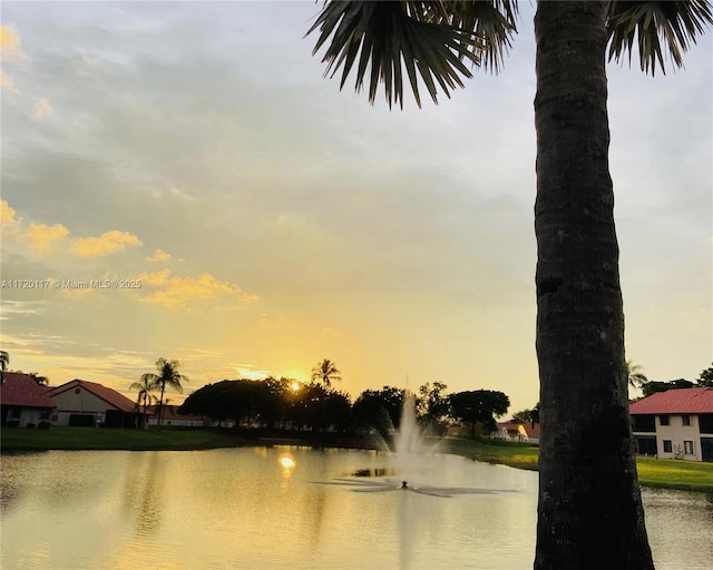 view of water feature