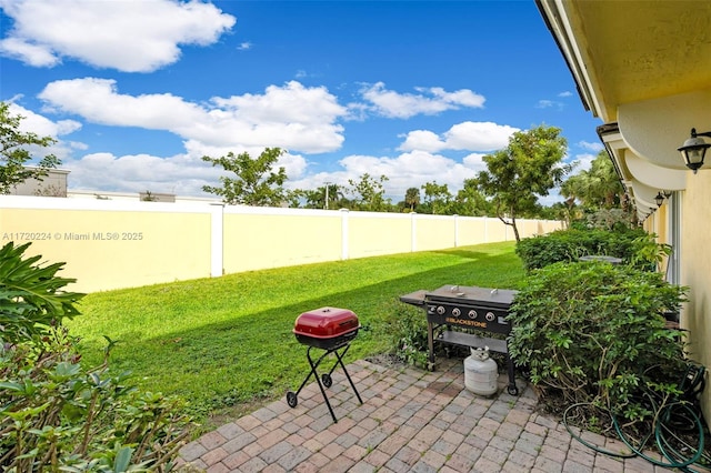 view of patio / terrace featuring grilling area