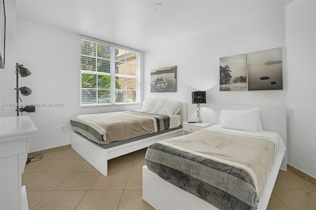 view of tiled bedroom