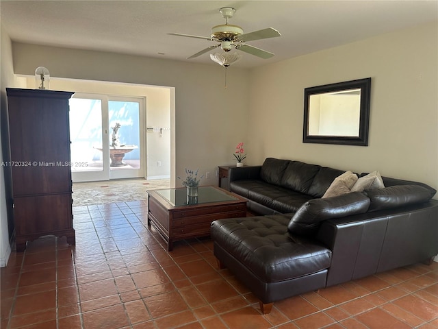 9920 SW 194th St, Cutler Bay, FL 33157 - living room with a ceiling fan