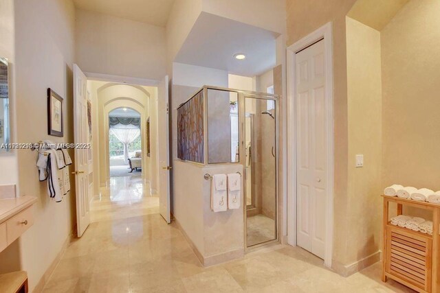 6139 Via Venetia S, Delray Beach, FL 33484 - full bath with a shower stall and vanity