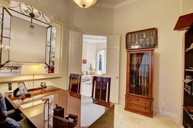 6139 Via Venetia S, Delray Beach, FL 33484 - office area with crown molding and baseboards