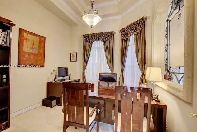 6139 Via Venetia S, Delray Beach, FL 33484 - office area with crown molding
