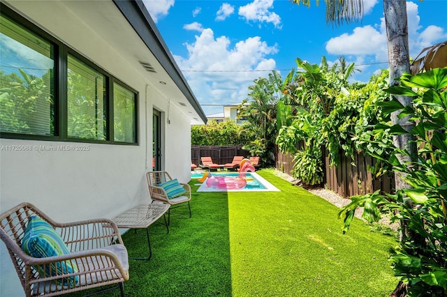 view of yard with a patio