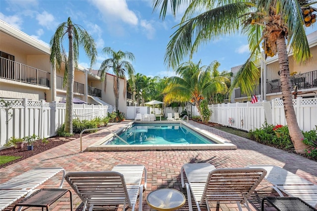 view of pool with a patio