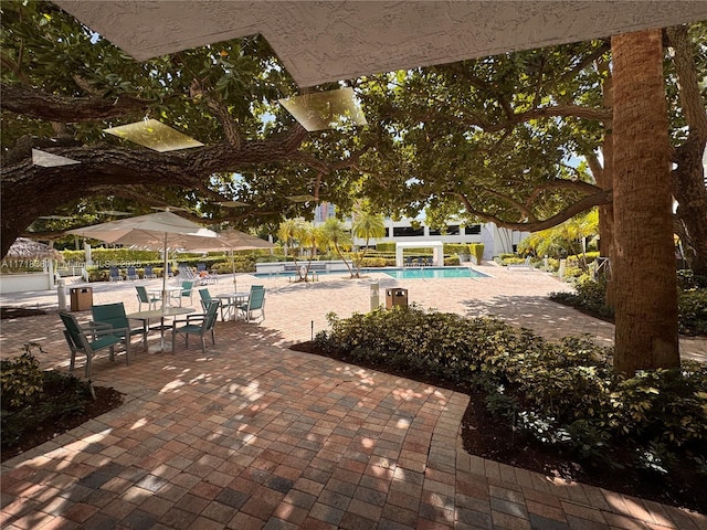 view of pool featuring a patio area