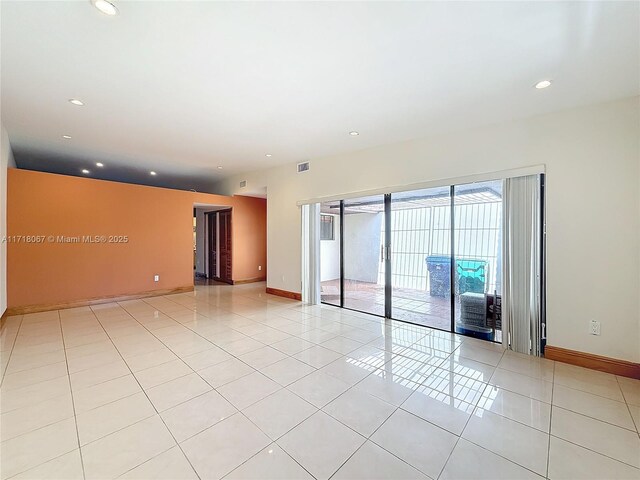 view of tiled spare room