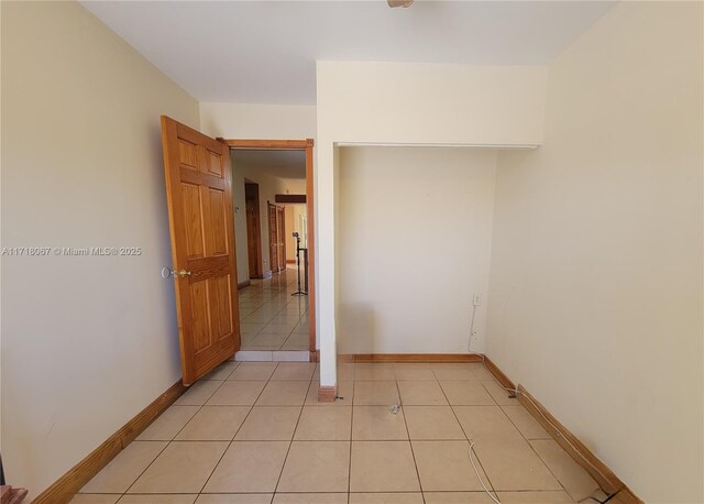 view of tiled spare room