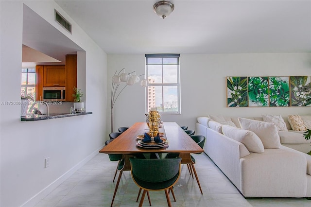 view of dining room