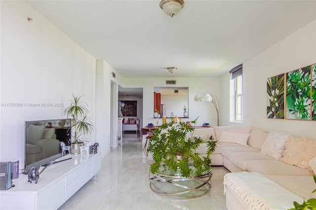 3340 NE 190th St Unit 1101, Aventura, FL 33180 - living area featuring light marble finish flooring