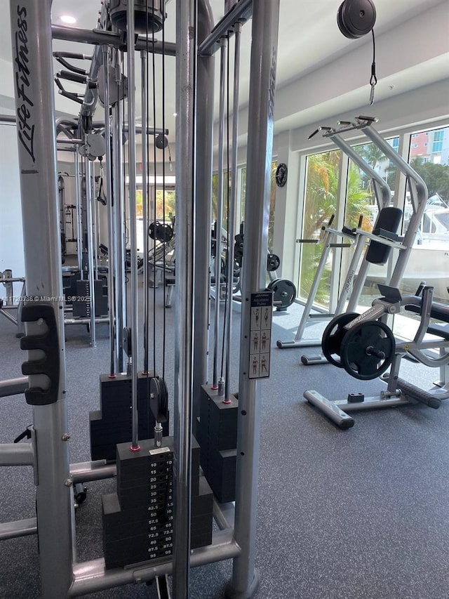 view of workout area