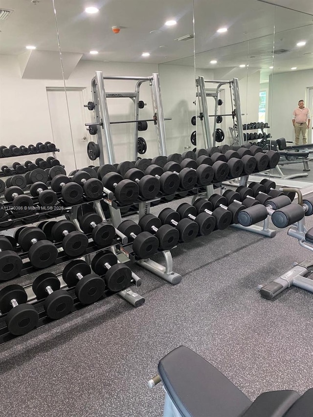 view of exercise room