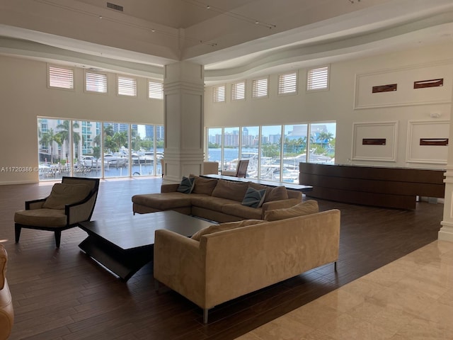 3340 NE 190th St Unit 1101, Aventura, FL 33180 - building lobby with a high ceiling and a view of city