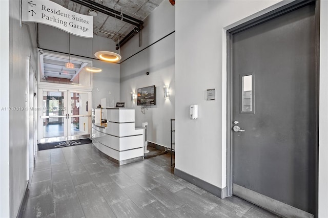 reception featuring french doors