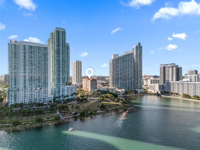 view of city featuring a water view