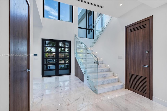 entryway with french doors