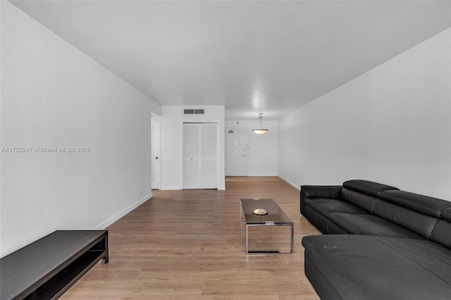 living room featuring hardwood / wood-style flooring