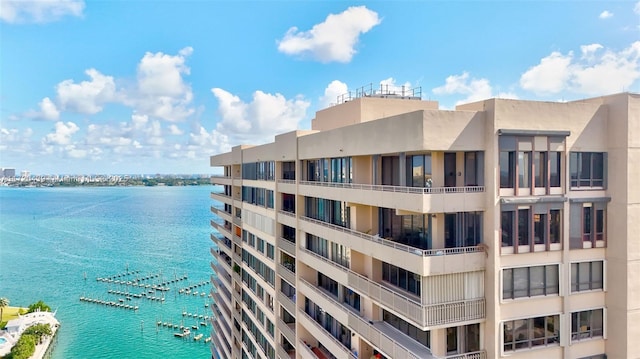 view of property featuring a water view