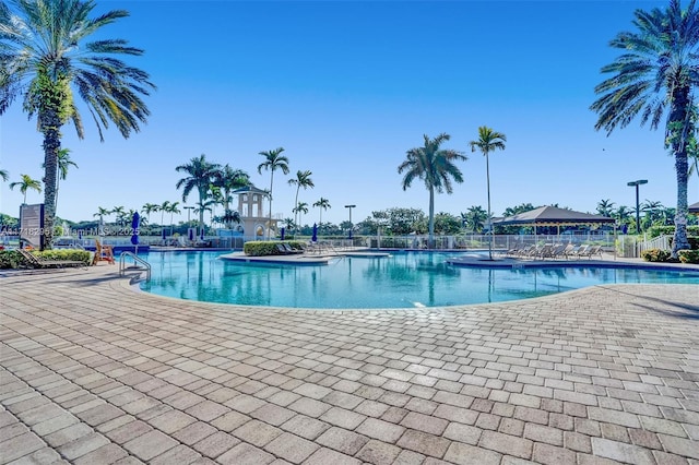 view of pool with a patio area