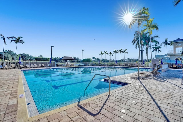 view of pool with a patio area