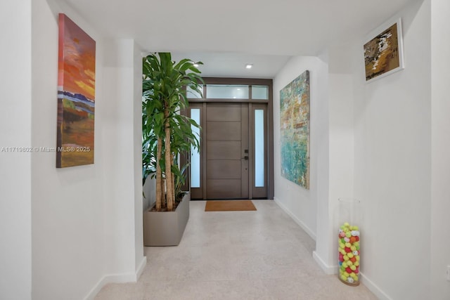 entrance foyer with baseboards