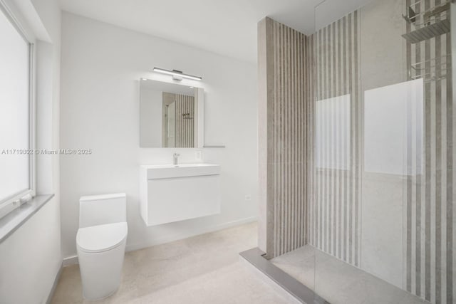 4144 Pinta Ct, Coral Gables, FL 33146 - full bathroom featuring toilet, a walk in shower, and baseboards
