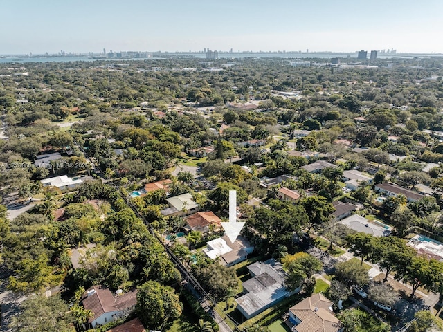 drone / aerial view featuring a city view