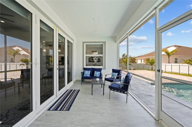 view of sunroom / solarium