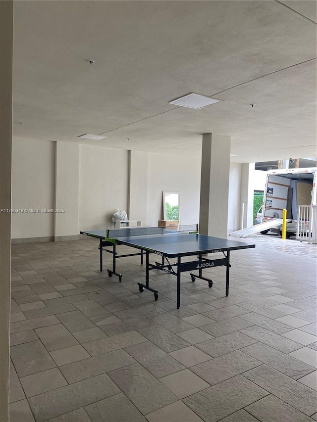 recreation room with plenty of natural light