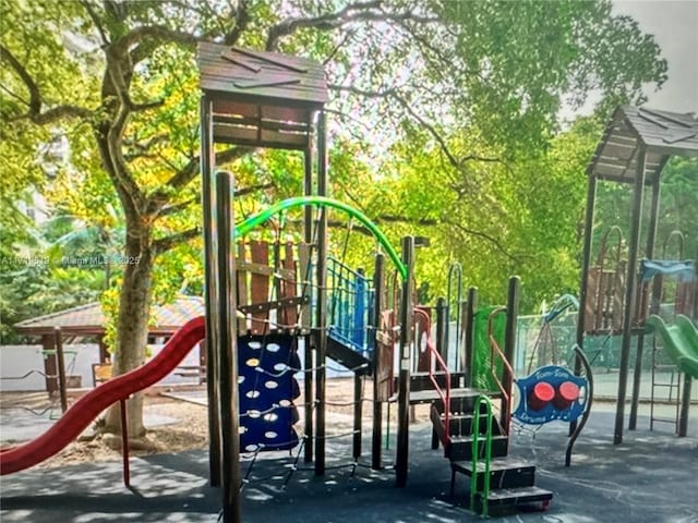 view of jungle gym