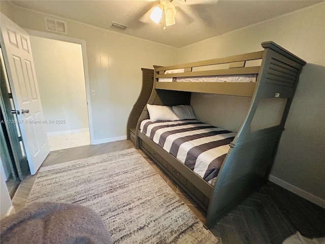 bedroom with ceiling fan