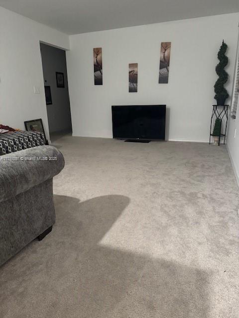 living room with carpet