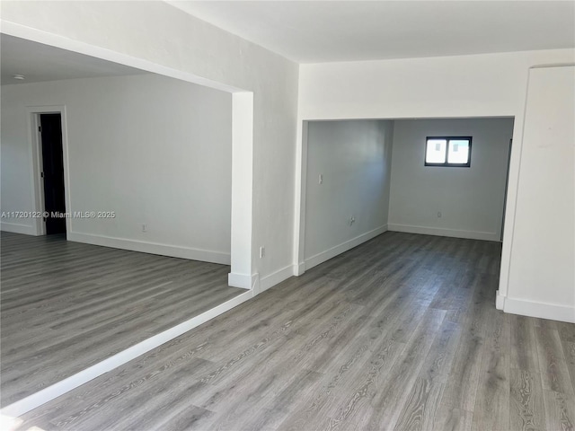 empty room featuring light wood-type flooring