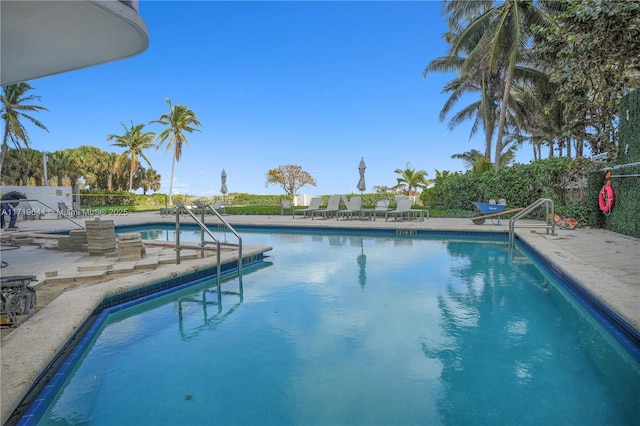 view of pool with a patio area