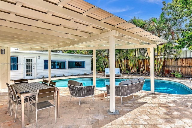 view of pool with a patio area